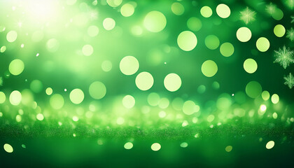 abstract blurred green light bokeh background festive season concept background green bokeh pattern background