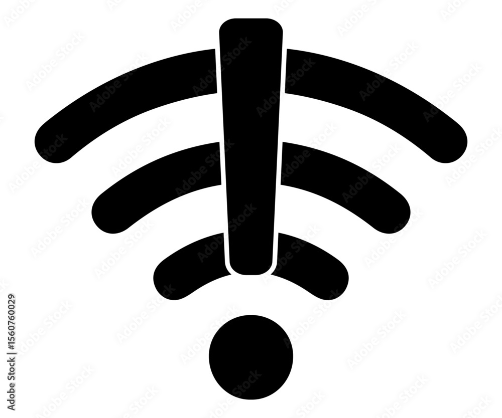 Poster vector illustration of a wifi symbol icon indicating wireless internet connection vector illustratio