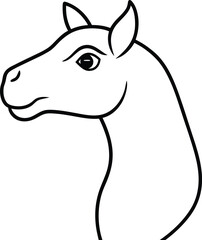 vector illustration of a donkey