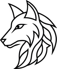 wolf head vector