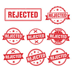 Adobe Illustrator set of grunge rubber stamps with 