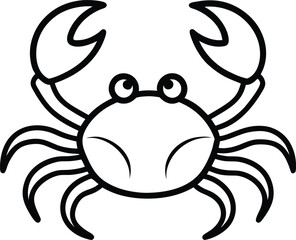 crab cartoon isolated on white