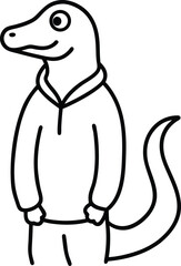 vector illustration of a crocodile