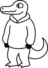vector illustration of a crocodile