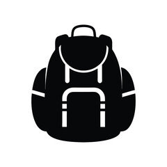 A adventure backpack silhouette vector art illustration