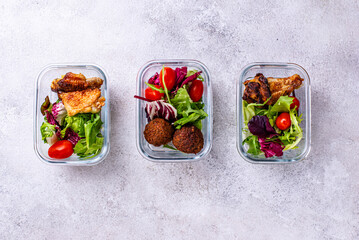 Meal prep concept. Healthy food in container.