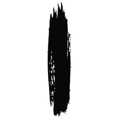 Bold black brush stroke with transparency ideal for various creative design projects