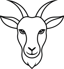 vector illustration of a goat