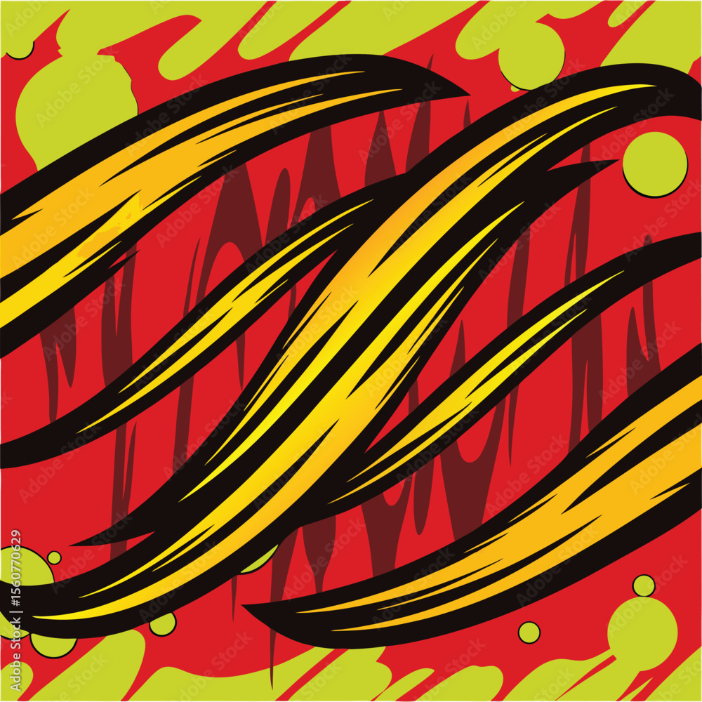 Poster dynamic abstract background with striking bold colors and unique graphic design elements