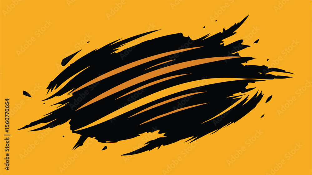 Poster dynamic abstract brush stroke with transparency suitable for various design applications
