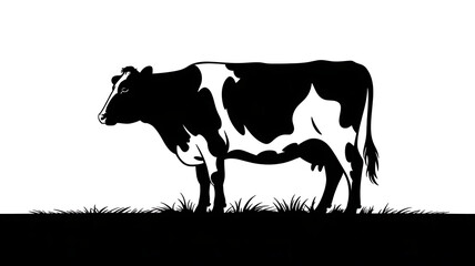 black and white cow