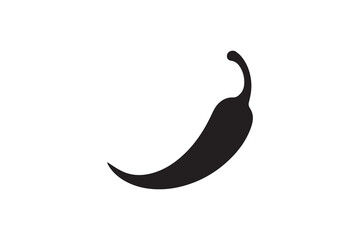 A chilli paper silhouette with a simple, understated design set against a white background Simple