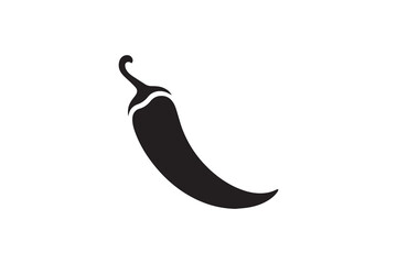 A chilli paper silhouette with a simple, understated design set against a white background Simple