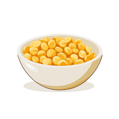 2D flat vector illustration of a Cereal in icon style, isolated on white background