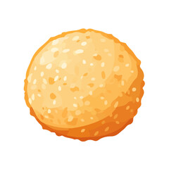 Minimal flat vector of a Arancini, 2D icon-style illustration on white background