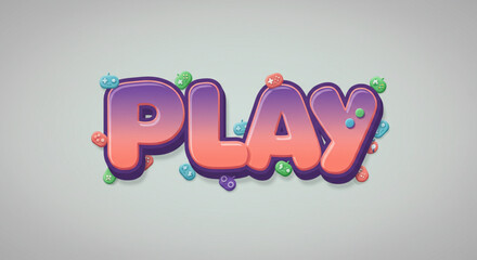 Playful Candy-Colored Text Effect Fun, Bold, and Colorful Typography