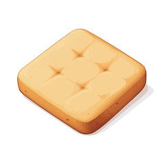 Cajon Seat Pad, flat style 2D vector image, isolated on a white background