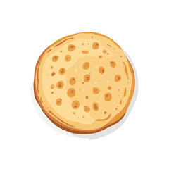 Bannock, flat style 2D vector image, isolated on a white background