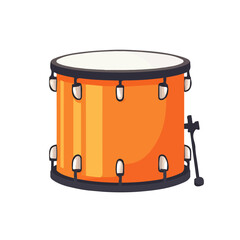 2D flat vector illustration of a Concert Drum in icon style, isolated on white background