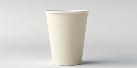 Beige Cardboard Blank Paper Cup for Coffee Mockup, Presentation, 3D Artwork, and Illustration