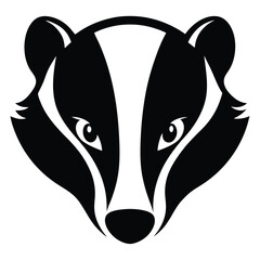 Majestic Badger Head Silhouette