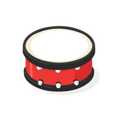 Flat 2D Drum Rim illustration, vector graphic in icon style, on white background
