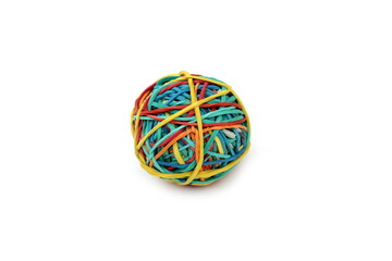 Rubber bands for money fixed in a ball.

