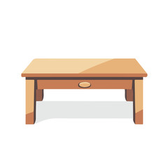 Coffee Table, flat style 2D vector image, isolated on a white background