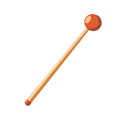 2D flat vector illustration of a Concert Baton in icon style, isolated on white background