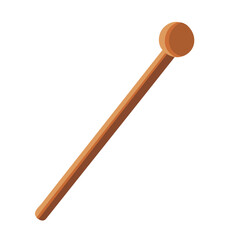 Concert Baton, flat style 2D vector image, isolated on a white background