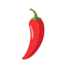 Chili Pepper, flat style 2D vector image, isolated on a white background