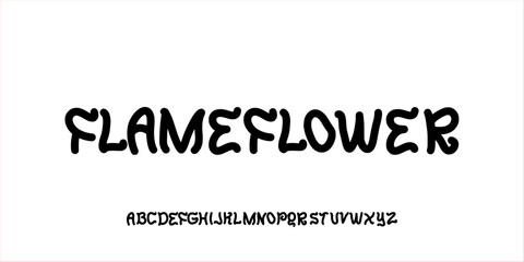 Elegant Hand Drawn Font. Rough Font. Creative Groovy Font Uppercase. Classic Lettering Fashion Designs. Typography modern serif decorative vintage Retro hippie concept vector illustration