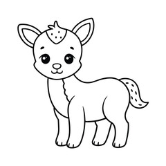 baby animal cute line art 