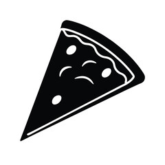 black pizza silhouette drawing