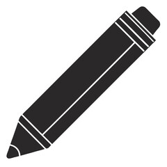 Simple Black Pencil Icon