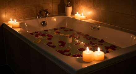candles in the bathroom