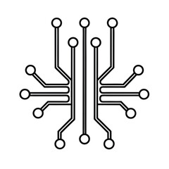 circuit component line art vector