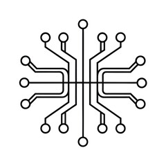 circuit component line art vector
