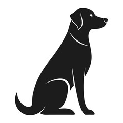 Elegant Black Dog Silhouette