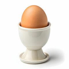 An egg holder cup is a small container designed to securely hold a boiled