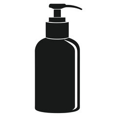 Pump Bottle Icon Simple Black Silhouette