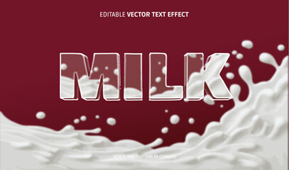 milk editable text effect
