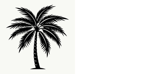 Fototapeta premium palm tree silhouette vector icon