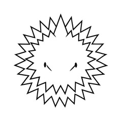 minimal spiky ball hedgehog line drawing