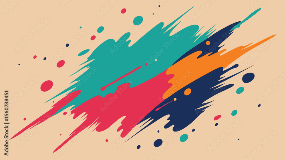 Poster abstract colorful splatter illustration with transparency perfect for various design projects