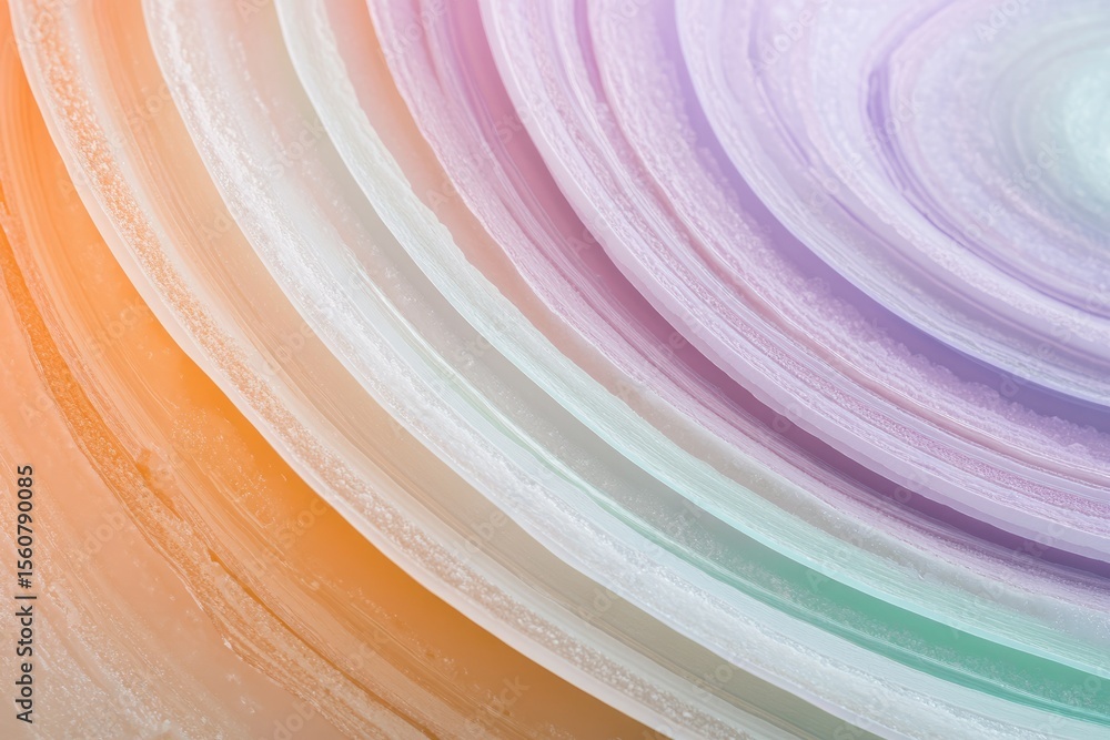 Poster abstract pastel swirls, layered and concentric, creating a mesmerizing visual texture.