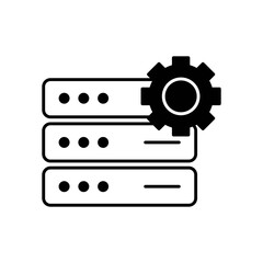 Server Setting Configuration Solid Icon