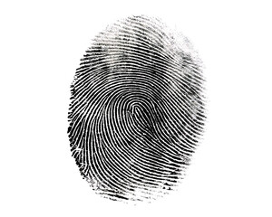  a fingerprint isolated on white background PNG ,ai generated