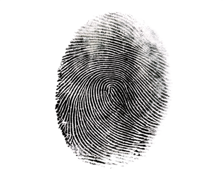  a fingerprint isolated on white background PNG ,ai generated
