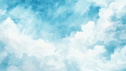 Soft, painted clouds against a teal sky